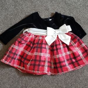 Youngland red/black plaid holiday dress